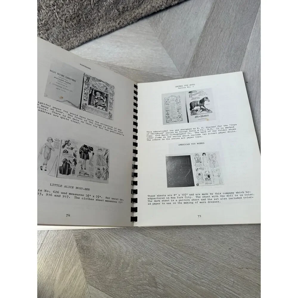 Picture Book of Paper Dolls Toys Barbara Whitton Jendrick Spiral Bound 1974